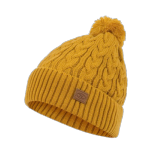 BEIRA Bonnet à pompon - Jaune -