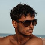 Lunettes de soleil flottantes marrons