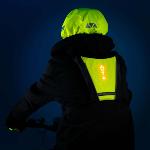 Harnais fluo vélotrott avec clignotant - Jaune