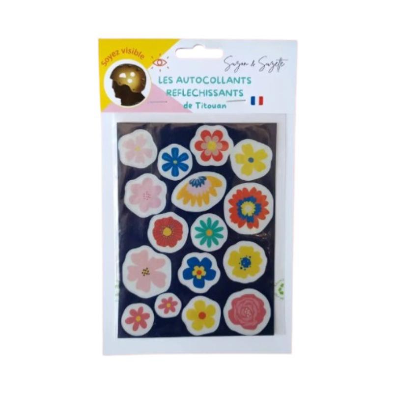 TITOUAN 16 Autocollants réfléchissants Fleurs