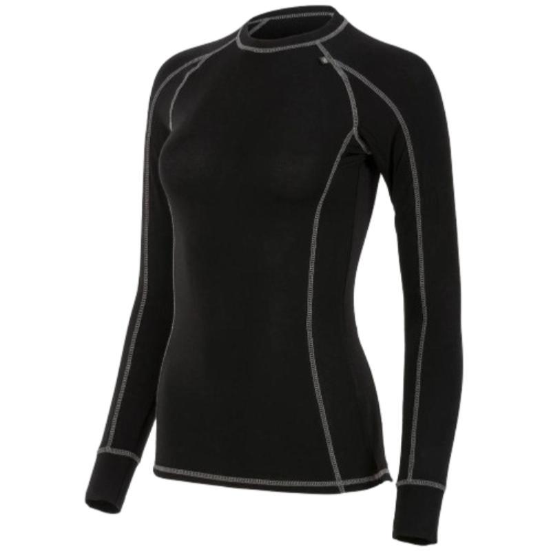 BAMBOO Sous vêtement thermique - Manches longues - Femme - Noir - L