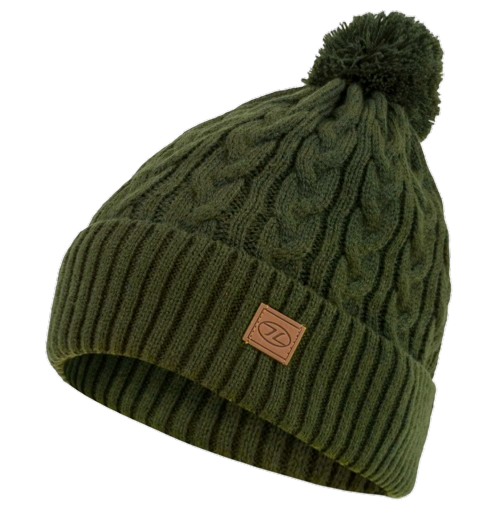 BEIRA Bonnet à Pompon - Vert - TAILLE UNIQUE